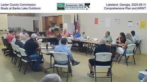[Lanier County Commission, Lakeland, Georgia, 2025-08-11, Boats at Banks Lake Outdoors, Comprehensive Plan and ARWT]