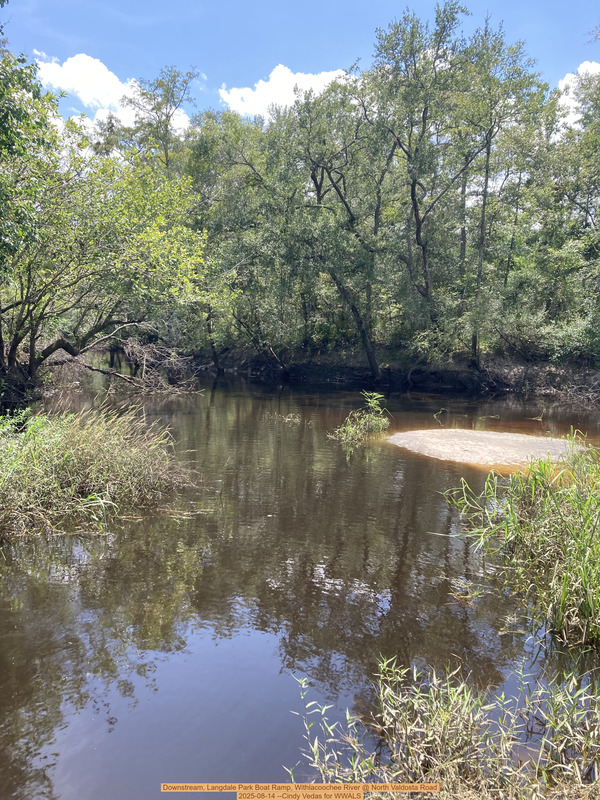 [Downstream, Langdale Park Boat Ramp, Withlacoochee River @ North Valdosta Road 2025-08-14 --Cindy Vedas for WWALS]