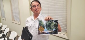 [Sewage Spill Sign at Sugar Creek, Phil Royce --jsq for WWALS]