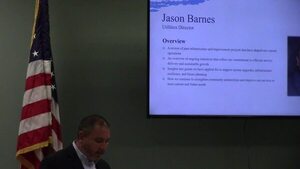 [Movie: Jason Barnes slides]