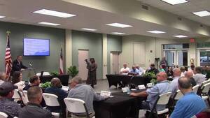 [Movie: Congratulations on doing the right things. Stopping stormwater before infiltration? Industrial vs. other wastewater flow? --Mary Alford, Alachua County]