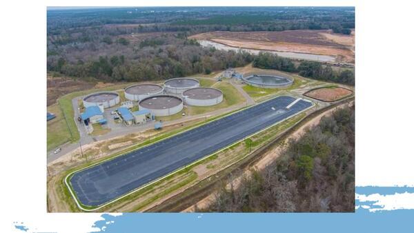 [New Withlacoochee Wastewater Treatment Plant with two Equalization Basins (EQ or catch basins)]