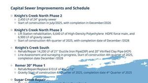 [Capital Sewer Improvements and Schedule]