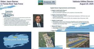 [Slides: Jason Barnes, Valdosta Utilities Director, to Florida River Task Force, August 24, 2025]