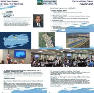 [Slides: Jason Barnes, Valdosta Utilities Director, to Florida River Task Force, August 24, 2025]