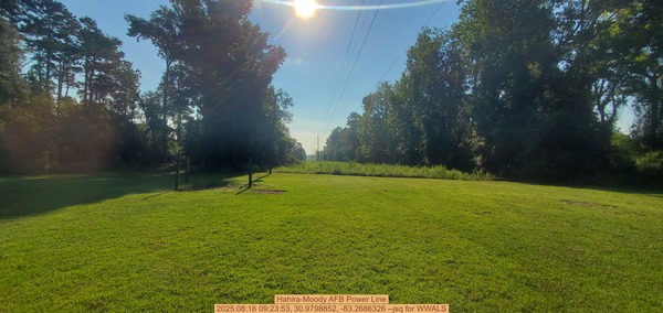 [Hahira-Moody AFB Power Line, 2025:08:16 09:23:53, 30.9798852, -83.2686326 --jsq for WWALS]