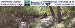[Franklinville Cleanup, Withlacoochee River 2025-08-16, A mile of river frontage, Hardwood floodplain]