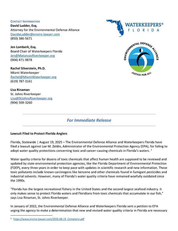 [Lawsuit FIled to Protect Florida Anglers]