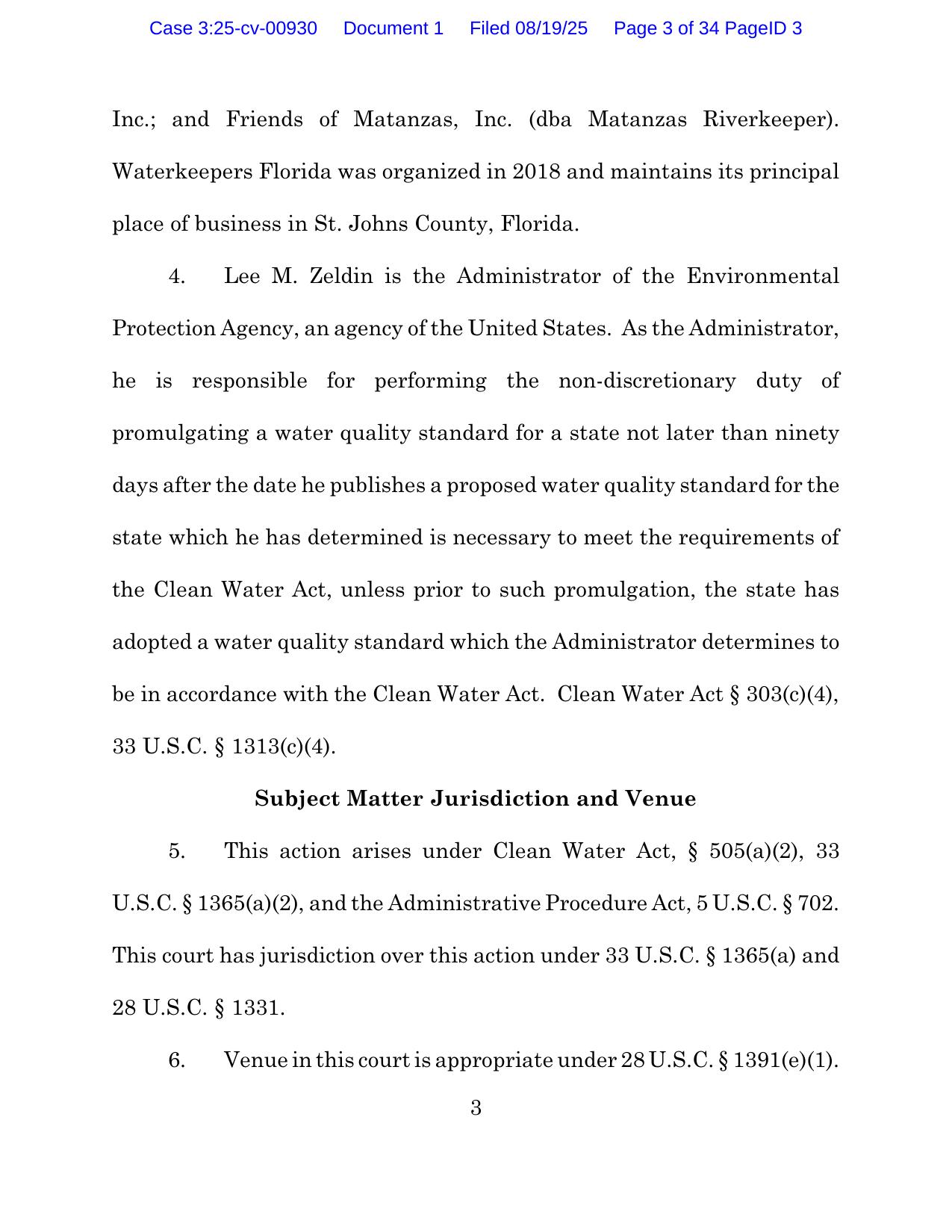 Subject Matter Jurisdiction and Venue