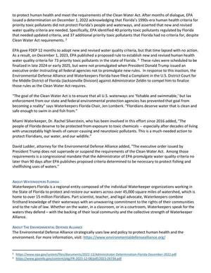 [to protect human health and meet the requirements of the Clean Water Act.]