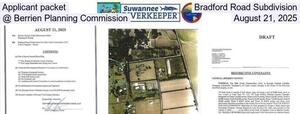 [Applicant packet, Bradford Road Subdivision @ Berrien Planning Commission, August 21, 2025]