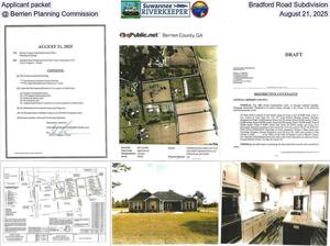 [Applicant packet, Bradford Road Subdivision @ Berrien Planning Commission, August 21, 2025]