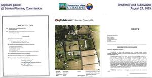 [Applicant packet, Bradford Road Subdivision @ Berrien Planning Commission, August 21, 2025]