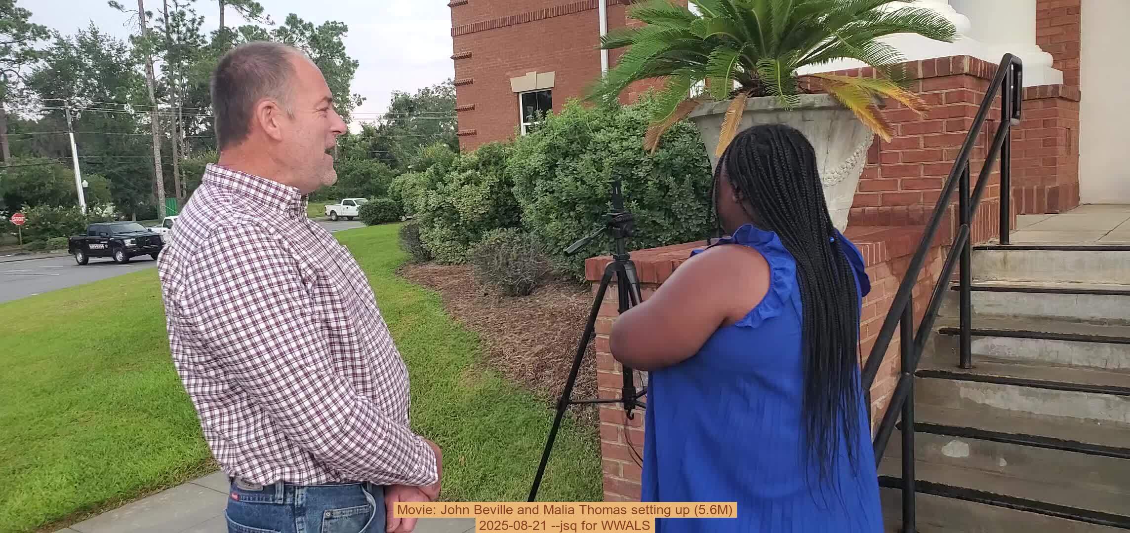 Movie: John Beville and Malia Thomas setting up (5.6M), 2025-08-21 --jsq for WWALS