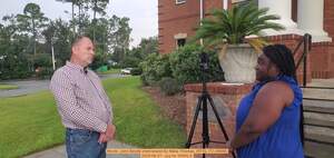 [Movie: John Beville interviewed by Malia Thomas, WTXL TV (366M), 2025-08-21 --jsq for WWALS]