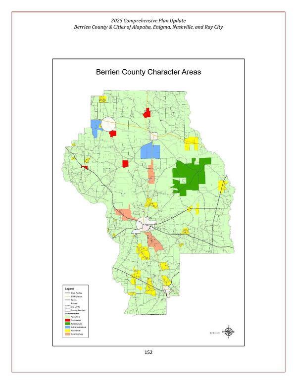 [Map: Berrien County Character Areas]