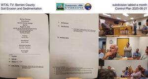 [WTXL TV: Berrien County subdivision tabled a month, Soil Erosion and Sedimentation Control Plan 2025-08-21]
