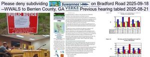 [Please deny subdividing on Bradford Road 2025-09-18 --WWALS to Berrien County, GA, Previous hearing tabled 2025-08-21]