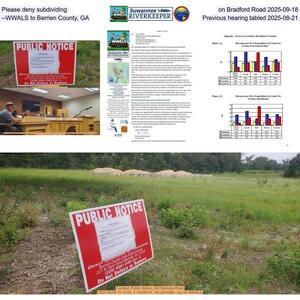 [Please deny subdividing on Bradford Road 2025-09-18 --WWALS to Berrien County, GA, Previous hearing tabled 2025-08-21]