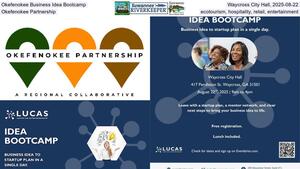 [Okefenokee Business Idea Bootcamp, Waycross City Hall, 2025-08-22, Okefenokee Partnership, ecotourism, hospitality, retail, entertainment]