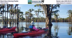 [Black Moon Morning Paddle, Banks Lake 2025-08-23, Third of four new moons in a season]
