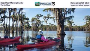 [Black Moon Morning Paddle, Banks Lake 2025-08-23, Third of four new moons in a season]