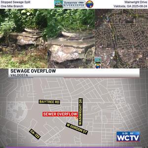 [Stopped Sewage Spill, Wainwright Drive, One Mile Branch, Valdosta, GA 2025-08-24]