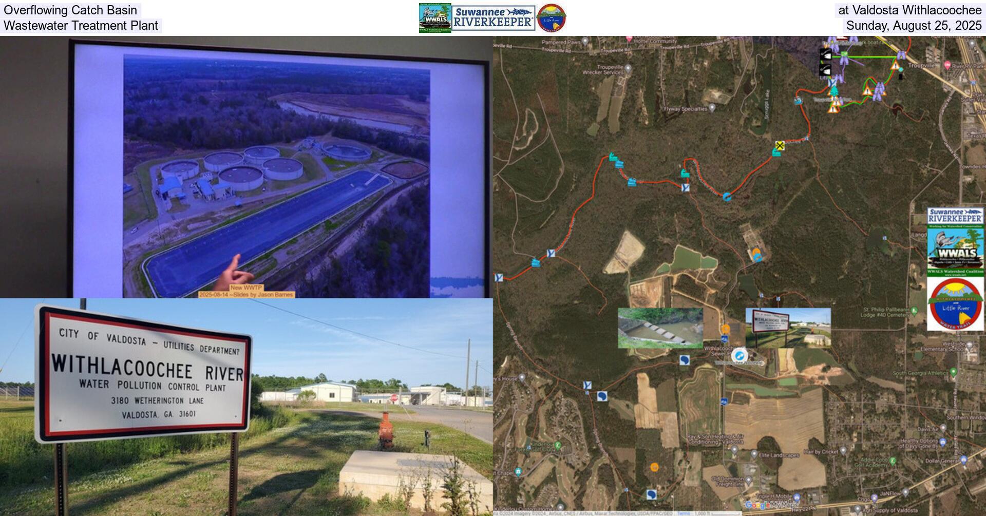 [Overflowing Catch Basin, at Valdosta Withlacoochee, Wastewater Treatment Plant, Sunday, August 25, 2025]