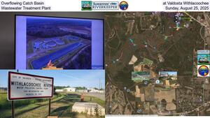 [Overflowing Catch Basin, at Valdosta Withlacoochee, Wastewater Treatment Plant, Sunday, August 25, 2025]