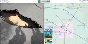 [Live Oak Sinkhole, U.S. 90, 2025-08-25, Between Dowling Ave. and Union Ave.]