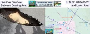 [Live Oak Sinkhole, U.S. 90, 2025-08-25, Between Dowling Ave. and Union Ave.]