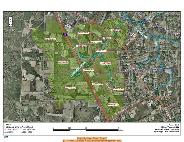 [Map: Hightower Creek, Page 2, 2010-11-01 --Valdosta Master Stormwater Management Plan]