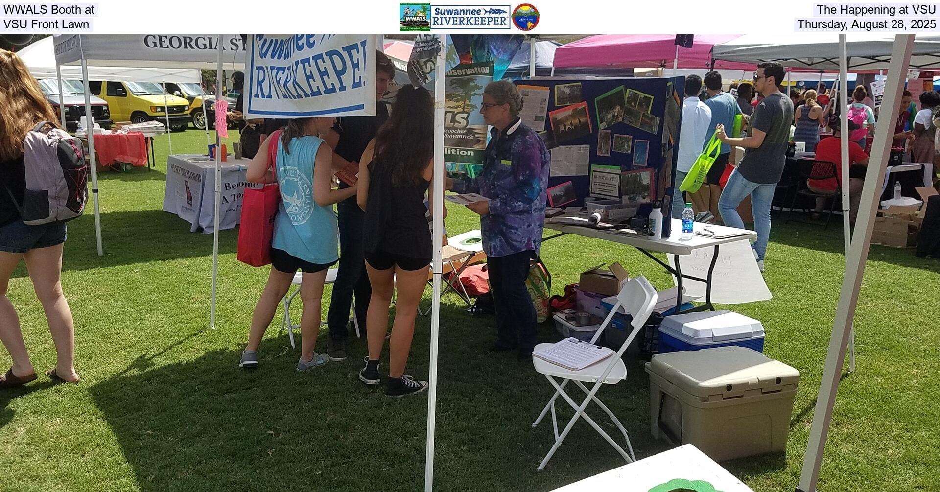 WWALS Booth at The Happening at VSU, VSU Front Lawn, Thursday, August 28, 2025