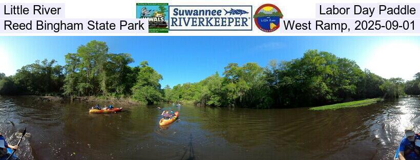 Little River, Labor Day Paddle, Reed Bingham State Park, West Ramp, 2025-09-01