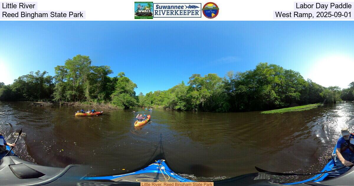 [Little River, Labor Day Paddle, Reed Bingham State Park, West Ramp, 2025-09-01]