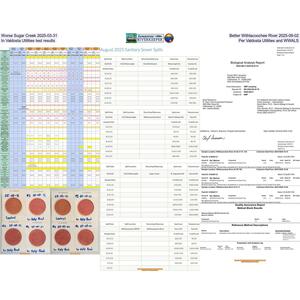 [Worse Sugar Creek 2025-03-31, Better Withlacoochee River 2025-09-02, In Valdosta Utilities test results, Per Valdosta Utilities and WWALS]