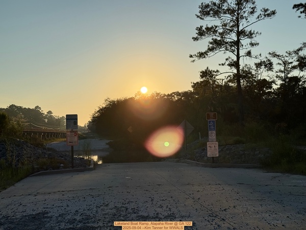 [Lakeland Boat Ramp, Alapaha River @ GA 122 2025-09-04 --Kim Tanner for WWALS]