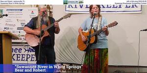 [Bear and Robert, Jacksonville, FL, with a folk song 2025-09-06, Suwannee River in White Springs, Suwannee Riverkeeper Songwriting Contest]