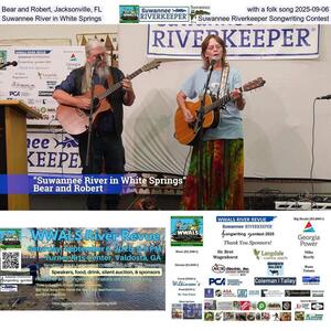 [Bear and Robert, Jacksonville, FL, with a folk song 2025-09-06, Suwannee River in White Springs, Suwannee Riverkeeper Songwriting Contest]