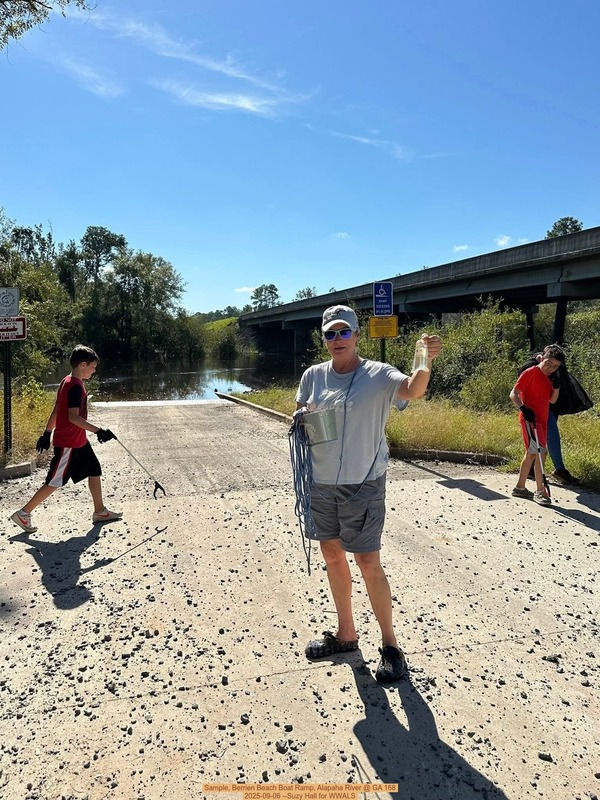 [Sample, Berrien Beach Boat Ramp, Alapaha River @ GA 168 2025-09-06 --Suzy Hall for WWALS]