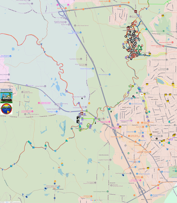 [Map: One Mile Branch, Sugar Creek, Withlacoochee River --WLRWT 2025-09-08]