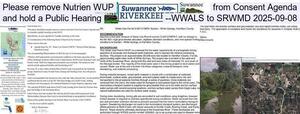 [Please remove Nutrien WUP from Consent Agenda and hold a Public Hearing --WWALS to SRWMD 2025-09-08]