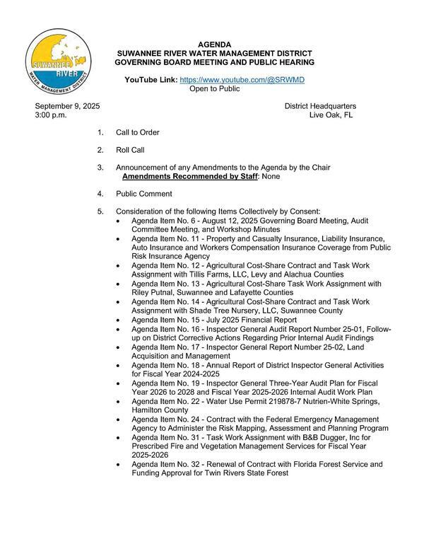 [5. Consent Agenda Item No. 22 - Water Use Permit 219878-7 Nutrien-White Springs, Hamilton County]