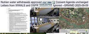 [Nutrien water withdrawals approved, Consent Agenda unchanged, Letters from WWALS and OSFR ignored --SRWMD 2025-09-09]