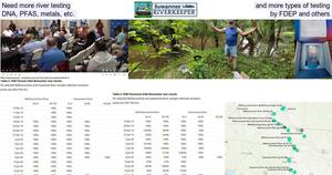 [Need more river testing, and more types of testing, DNA, PFAS, metals, etc., by FDEP and others]