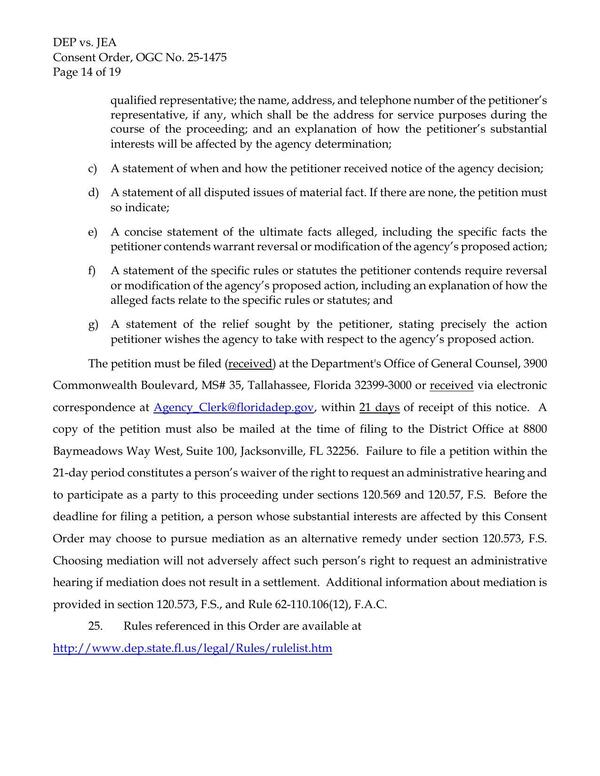 [Rules referenced in this Order are available at http://www.dep.state.fl.us/legal/Rules/rulelist.htm]