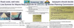 [Road costs, well risks, taxpayers should decide --Lisa Sumner for Wayne Nash 2025-09-18 @ Berrien Planning Commission]