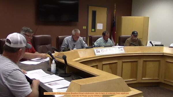 Movie: Tabling again: Cole Livingston Bradford Road subdivision, due to lack of materials from applicant 2025-09-18 Photo: jsq for WWALS