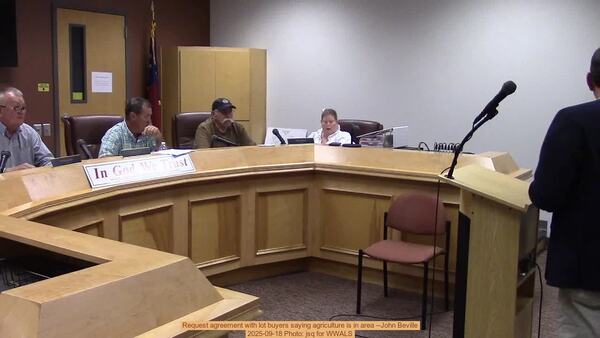 [Movie: Request agreement with lot buyers saying agriculture is in area --John Beville]