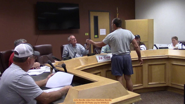 John Beville video from Matthew Beville 2025-09-18 Photo: jsq for WWALS